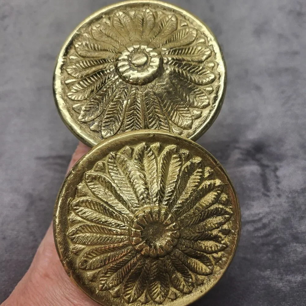 The Bombay Company Vintage Brass Curtain Tie Back Set Adam Tie Back Medallion
